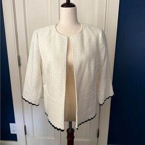 Talbots White and Black Blazer Modern Minimalist Design